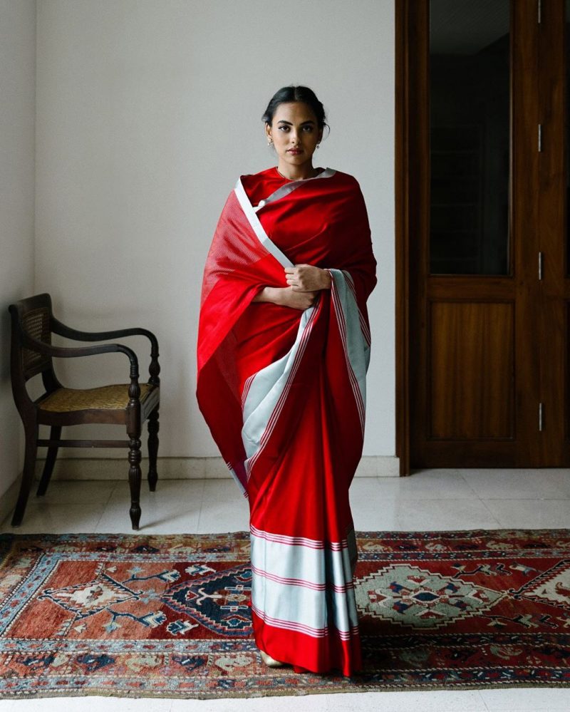 red Designer Wedding Sarees