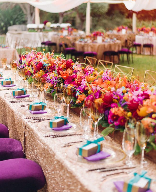 multicolor theme wedding colors