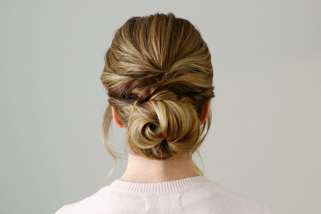 bridal bun hairstyles - twisted bun