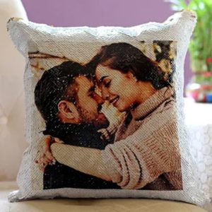 Cushion with Couple Photo