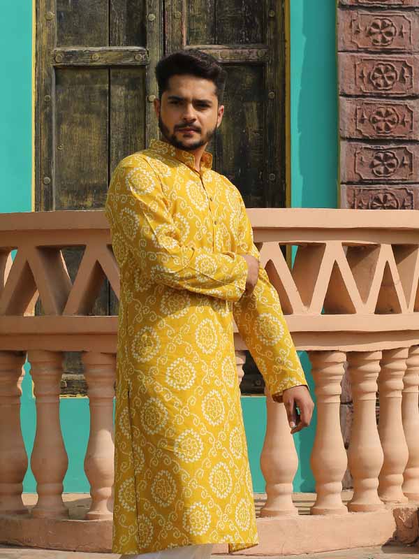 bandhani wedding kurta for groom