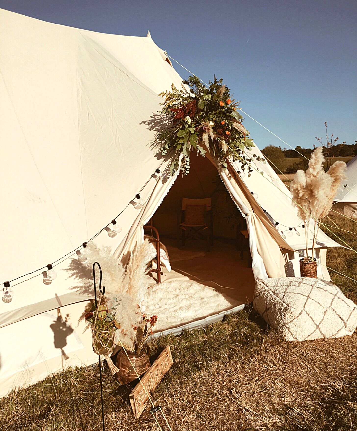 camping tent for boho wedding ideas