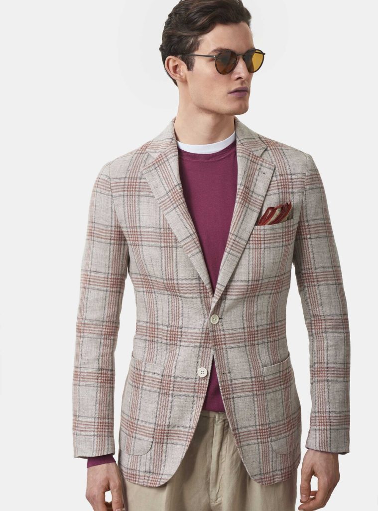 inen checkered groom suits for wedding