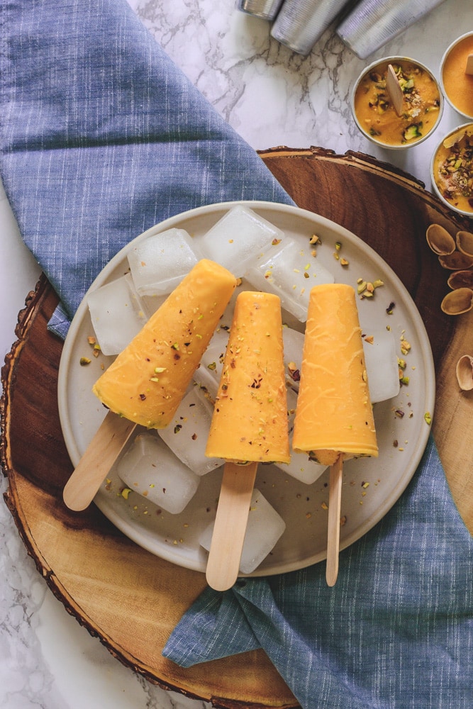 mango kulfi in a veg menu for wedding