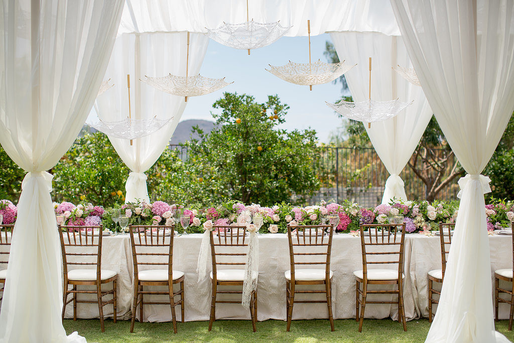 pastel wedding theme drapes