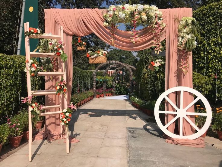 pastel wedding theme entrance