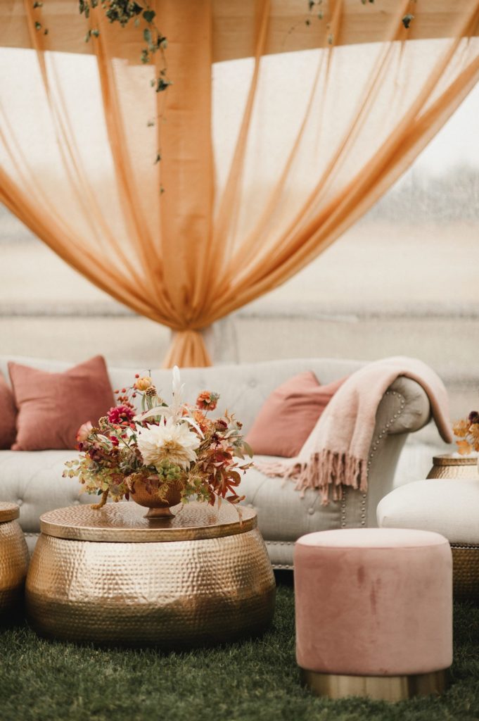 pastel wedding theme lounge