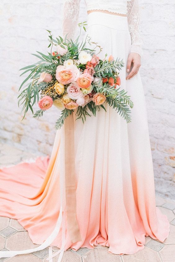 pastel wedding theme peach