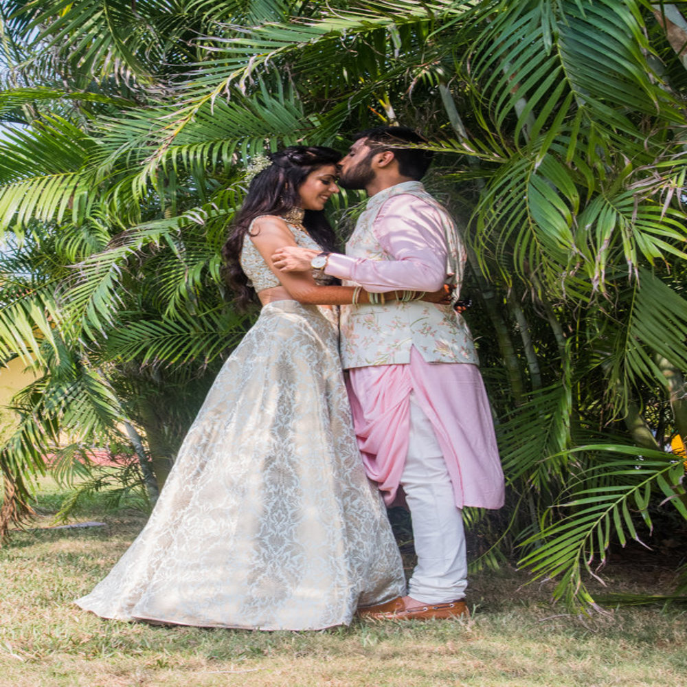 pastel wedding theme pink kurta