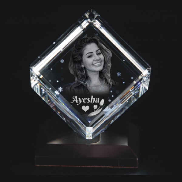 photo crystal for first anniversary gift for wife