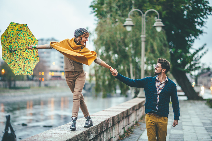 Walking in the rain