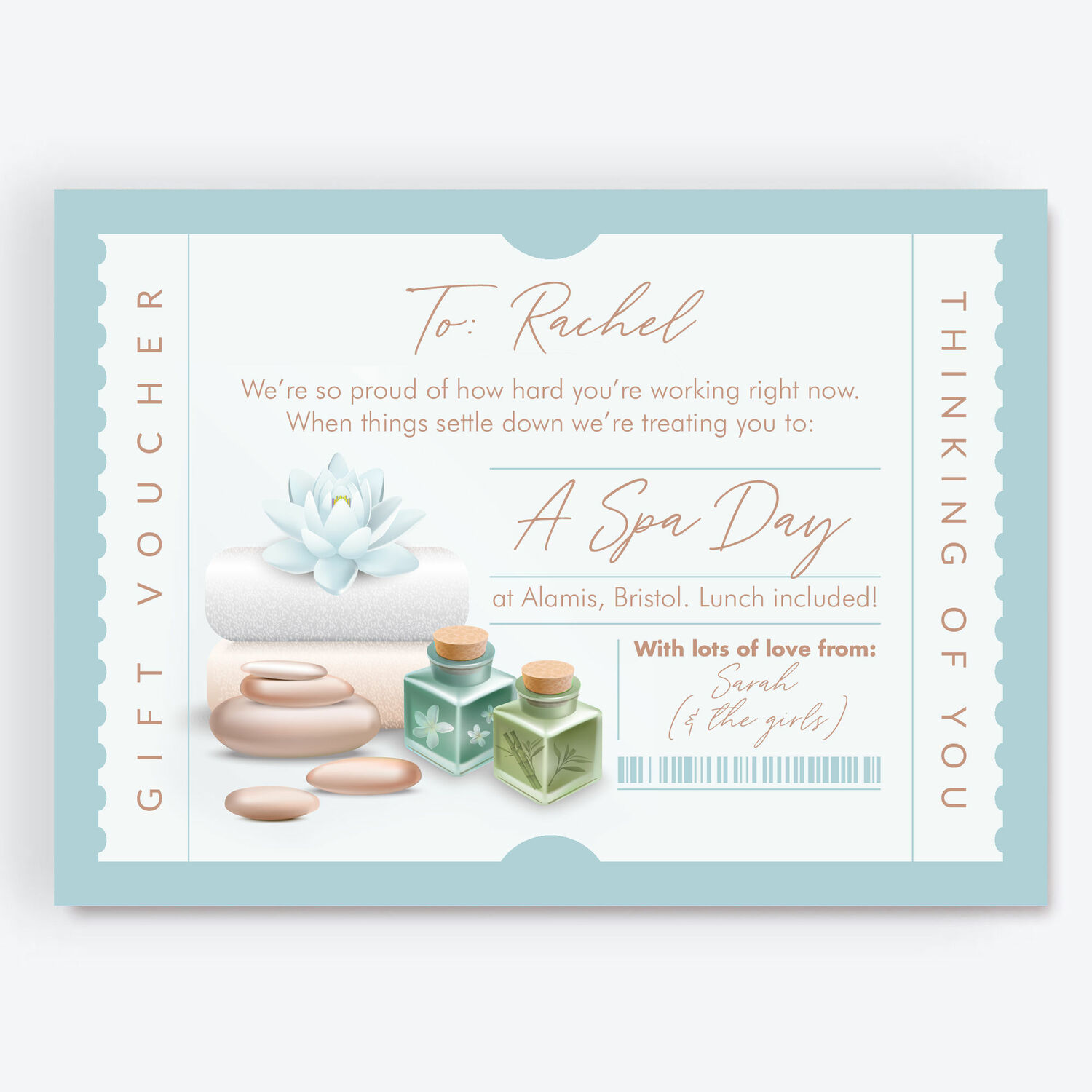 spa gift card for Bridesmaid Proposal