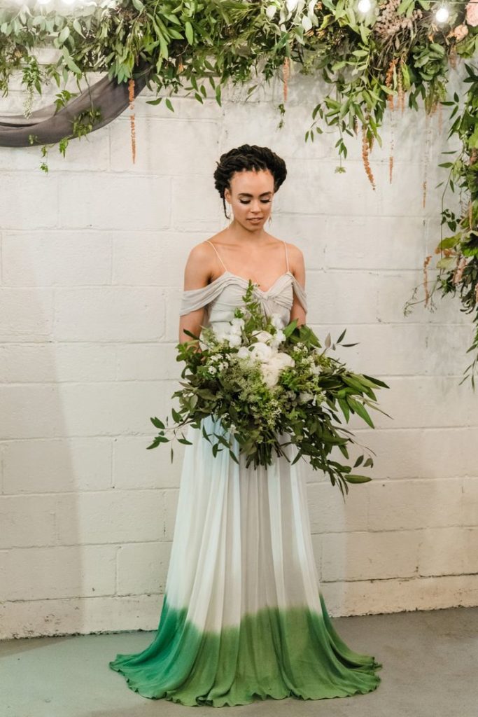 spring inspired ombre wedding dresses