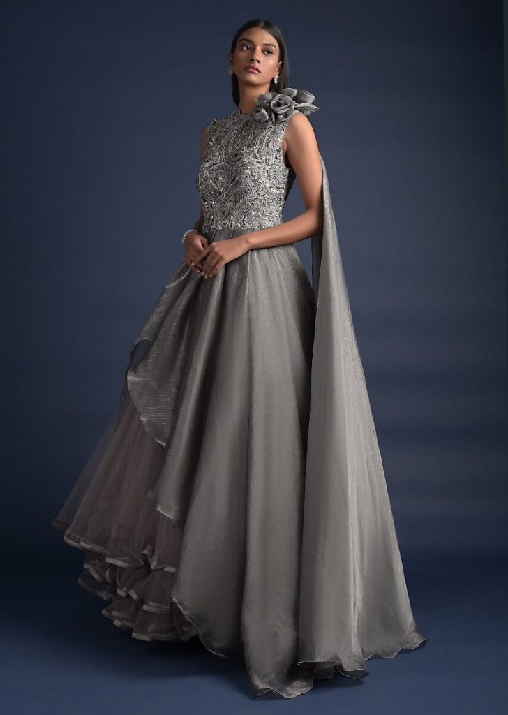 steel grey cocktail dresses for wedding