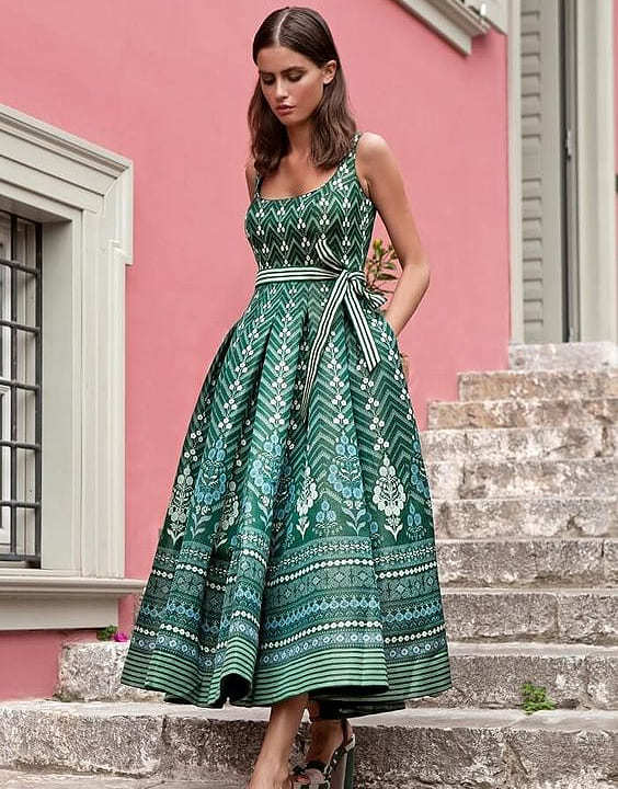 tropical ankle length cocktail dresses for wedding