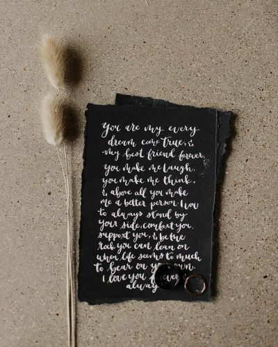 handwritten wedding vows for him