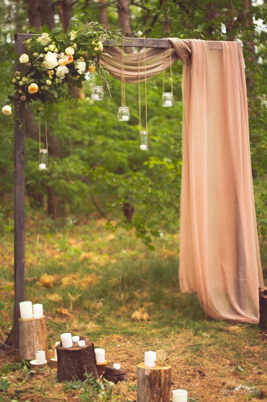 wooden arch for boho wedding ideas