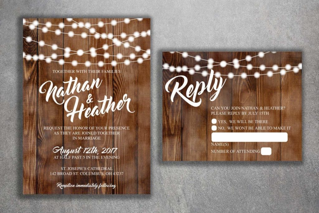 country rustic wedding invitations