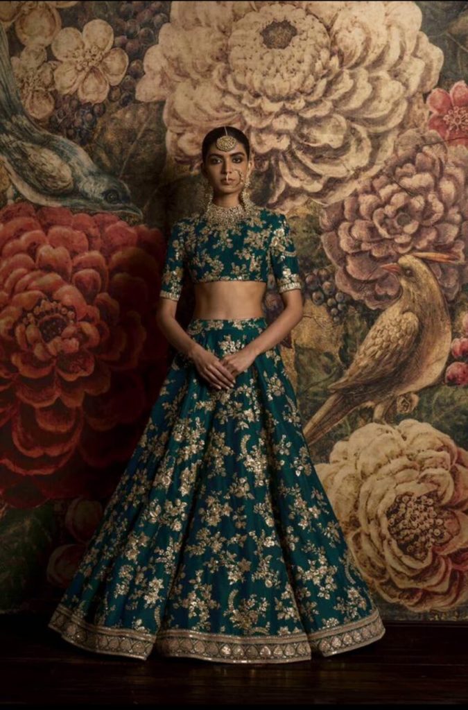 embroidered floral lehenga designs