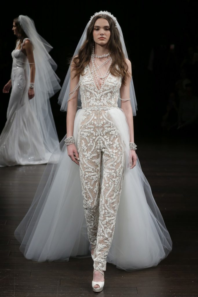 embroidered jumpsuit as bridal pantsuits and jumpsuits