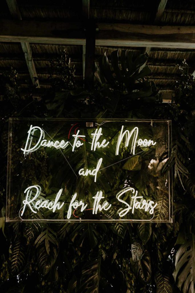 inspirational quote neon wedding signs
