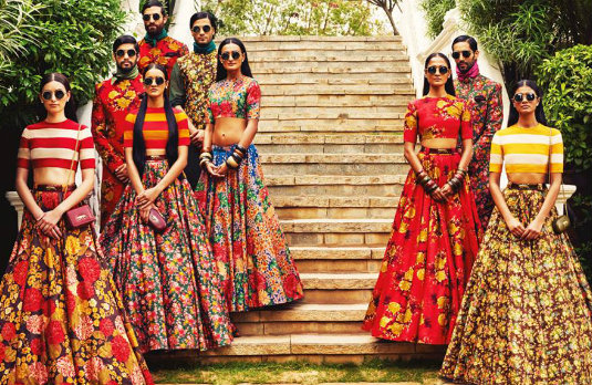 mix and match floral lehenga designs