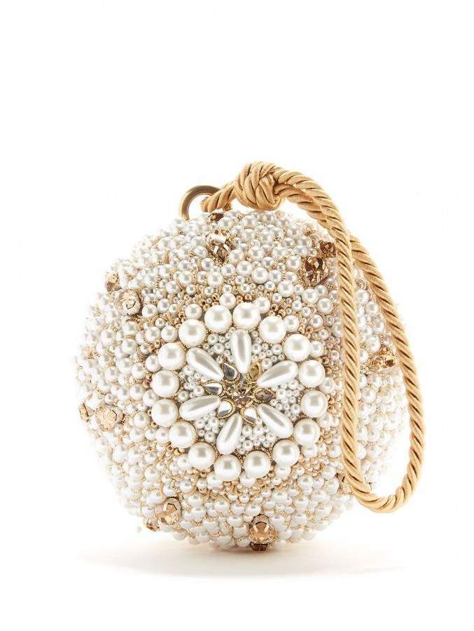 pearl embellished bridal clutch designs