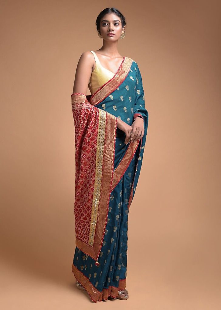 teal blue bridal pattu sarees