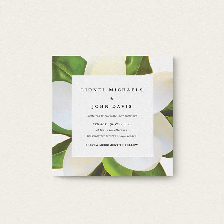 center piece floral wedding invitations