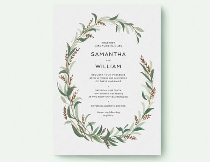 elemental floral wedding invitations