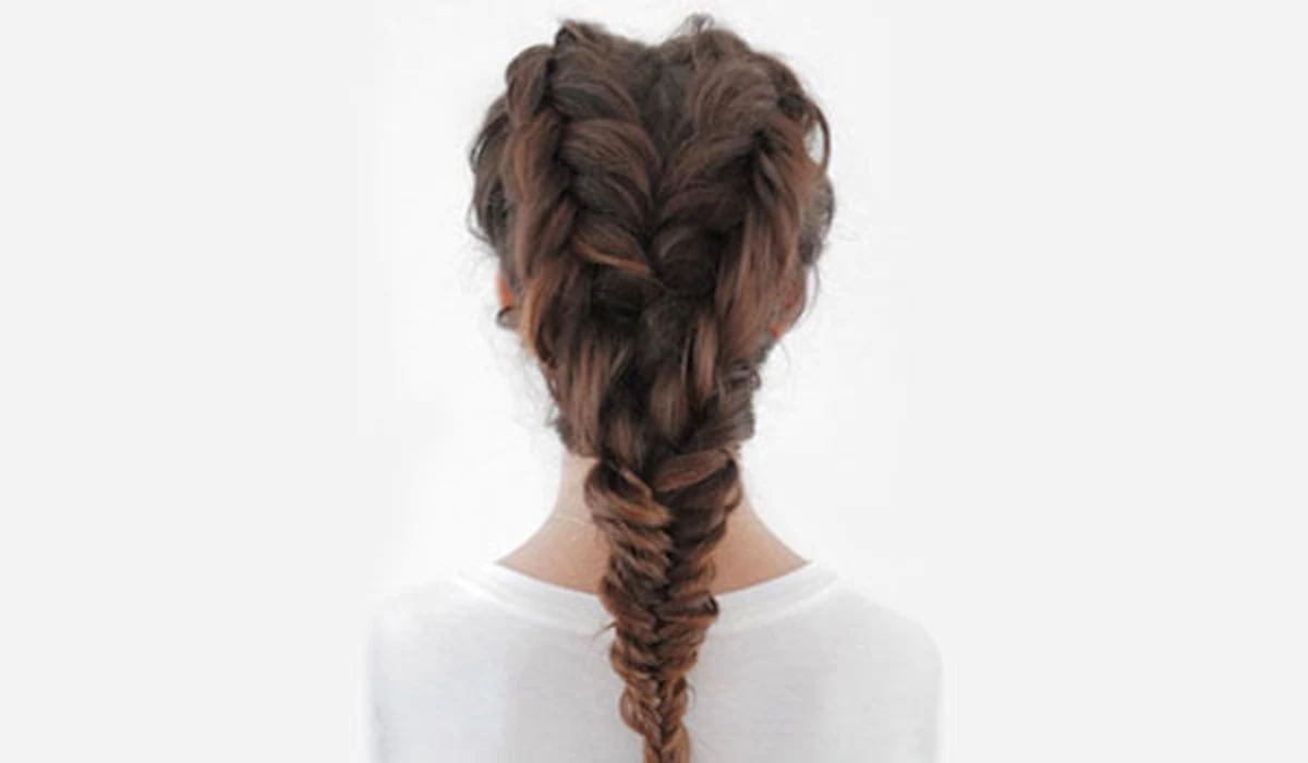 9. Double Fish-Bone Braid Hairstyle 