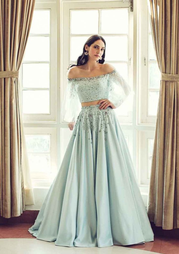 Lehenga with Off shoulder Blouse