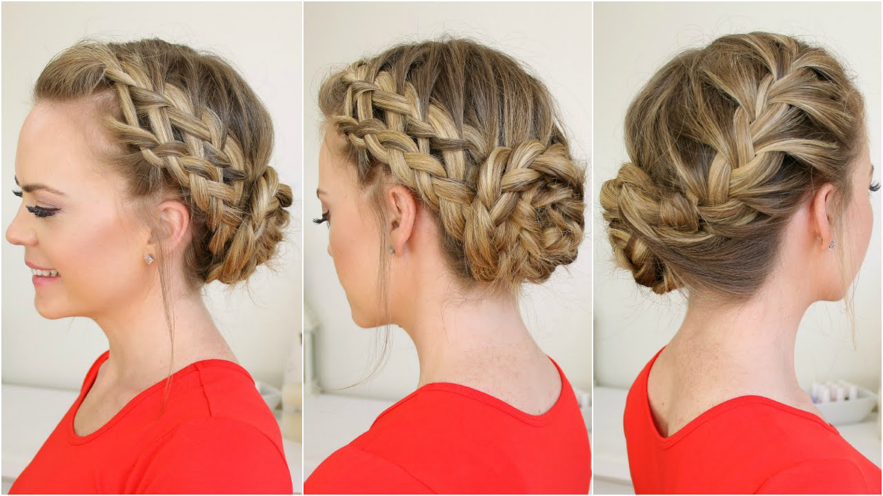 Side French Braided Bun