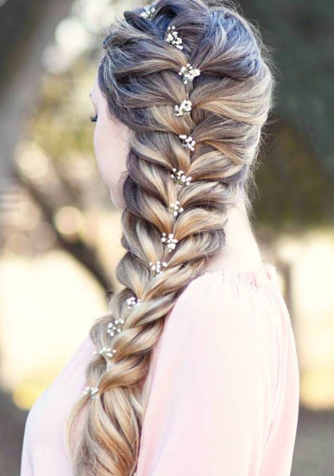 Bridal Style Inspiration Half Up Hair braid fishtailbraid fishtail wedding  hair half up half down braided updo twisted updo Mermaid braid fishtail  braid brunette bride by Head Turners  Martine Turner 