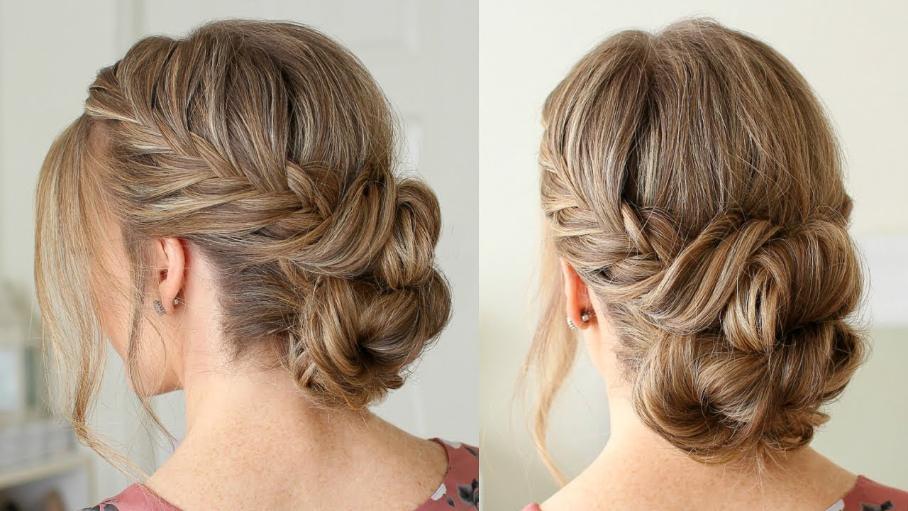 One-sided Fishtail Braided Bun