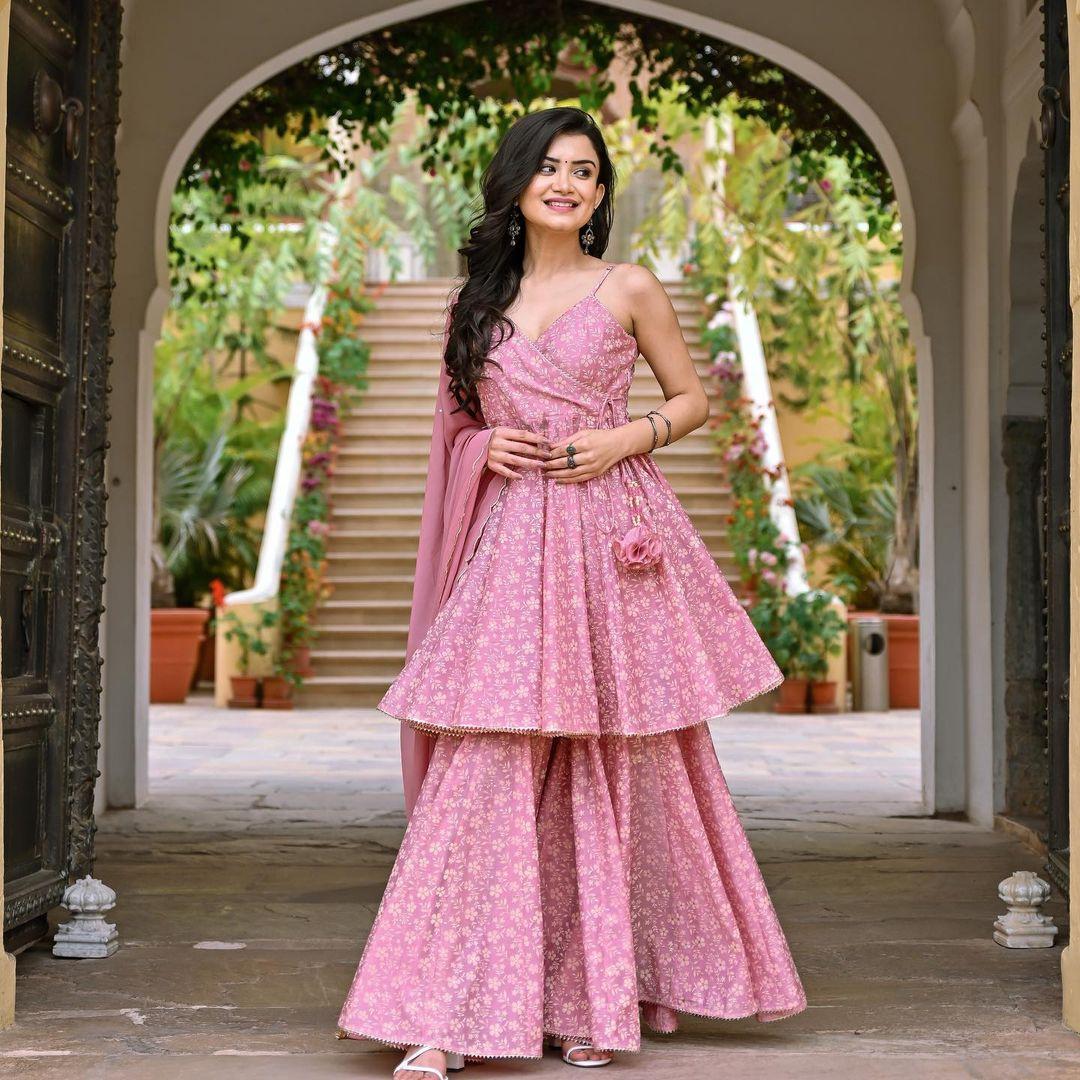Angrakha Choli with Sharara