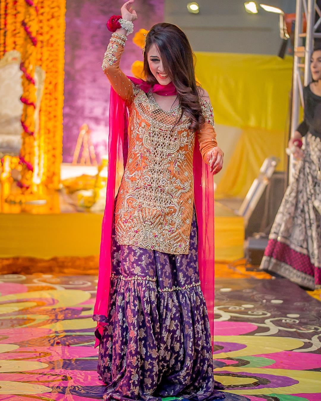 Dual Toned Sharara Dress
