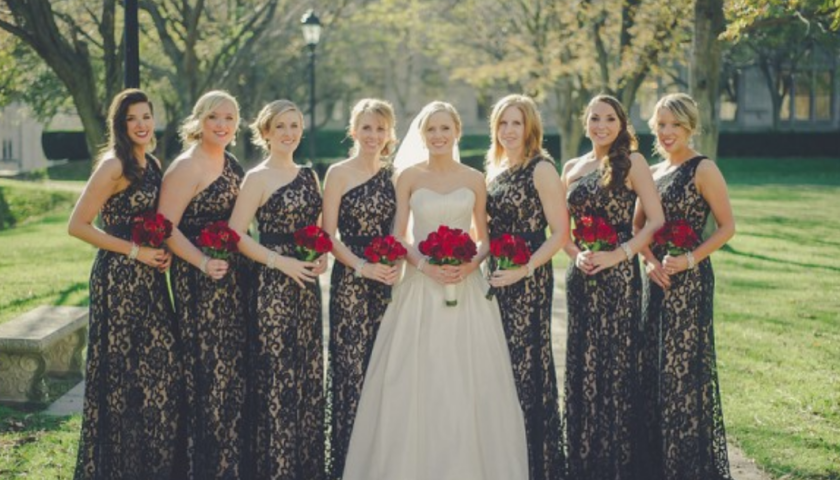 V-Neck Chic Spring Wedding Dress