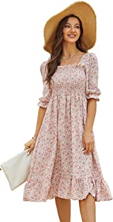 Smocked Midi Spring Wedding Dress
