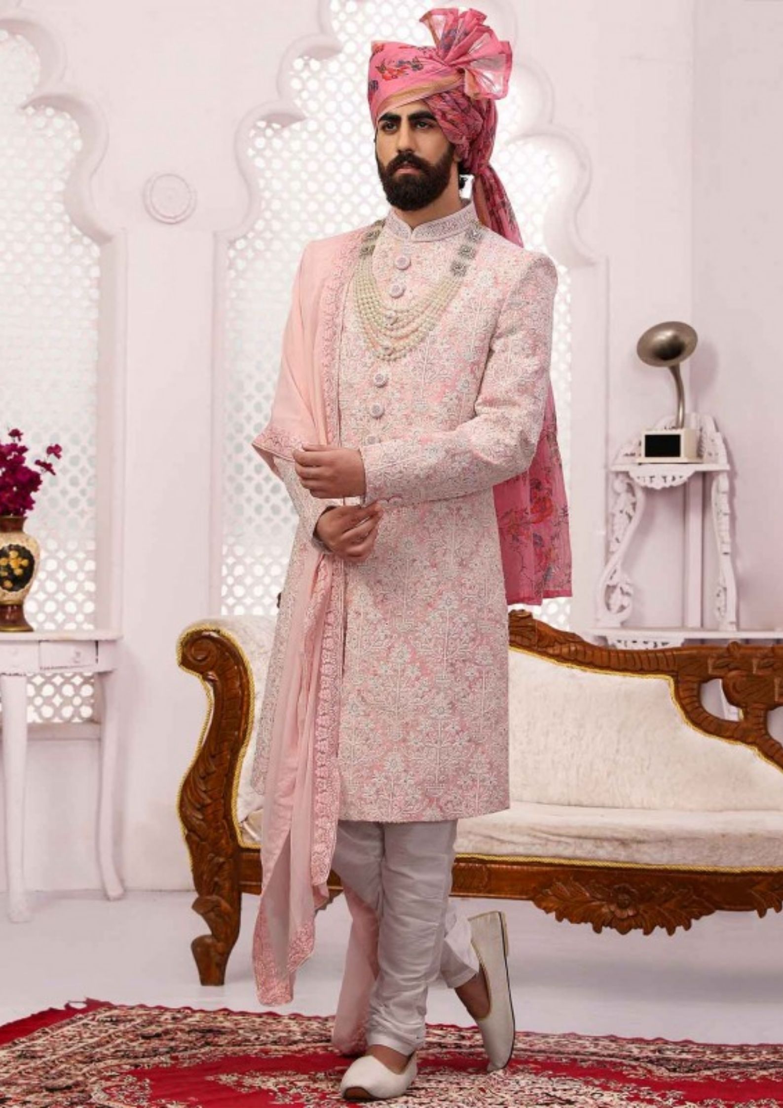 Pastel Color Sherwani For Punjabi Wedding