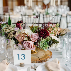 Floral Fall Wedding Centerpieces