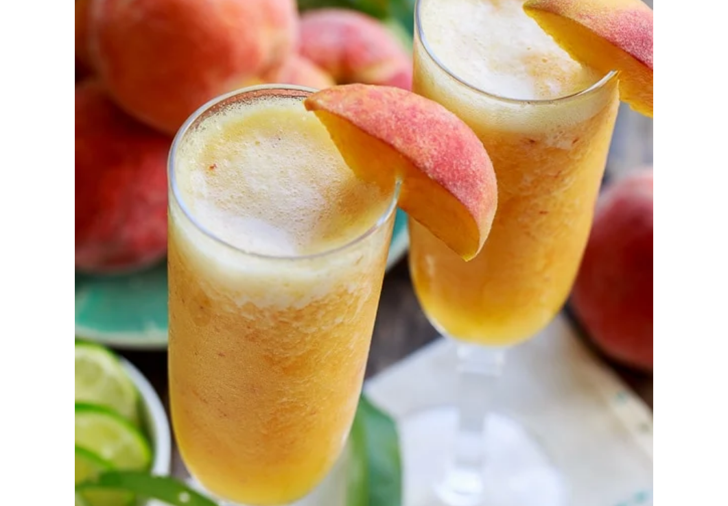 Frozen Peach Bellini Mocktail