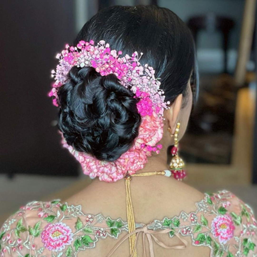 Lovely Pink Floral Bun