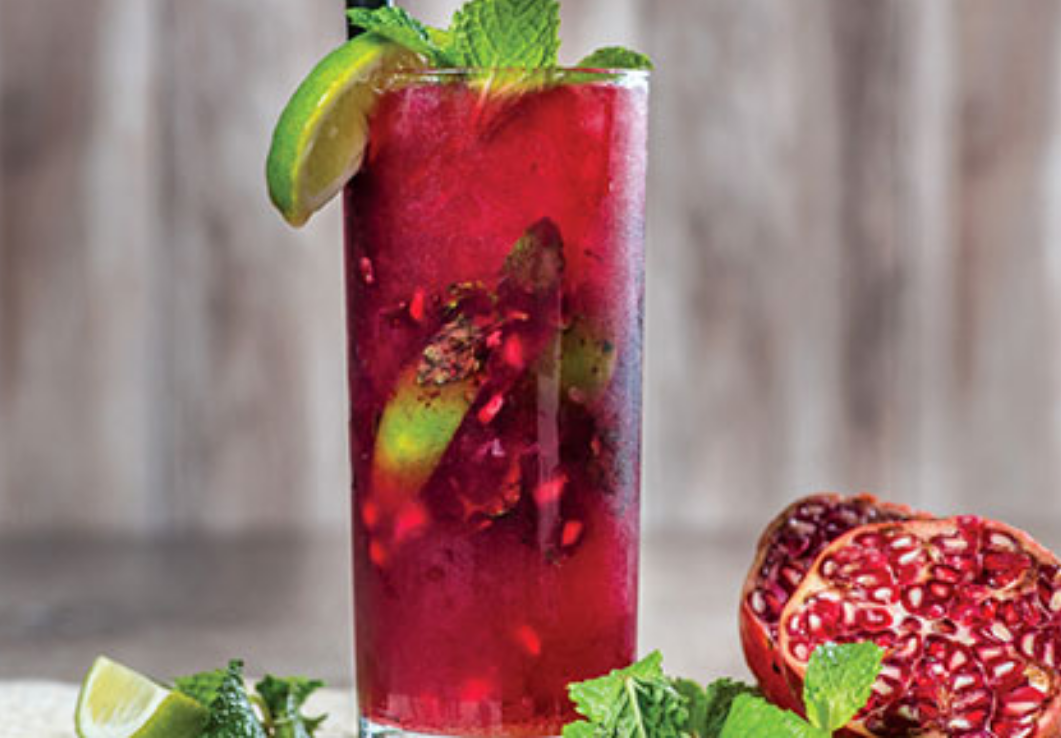 Pomegranate Mojito Mocktail