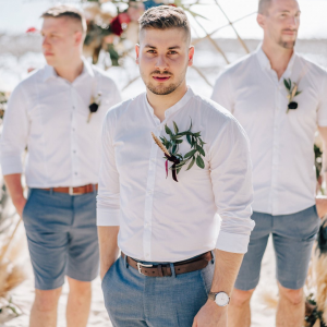 Shirt Without Suits-Beach Wedding Groom Attire