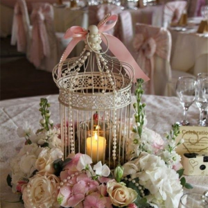 Vintage Birdcages Fall Wedding Centerpieces