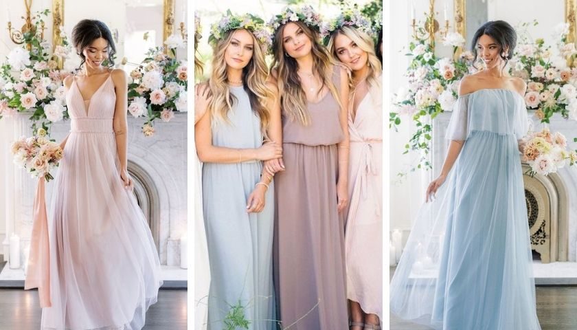 15 Trendiest Pastel Bridesmaid Dresses Of The Year