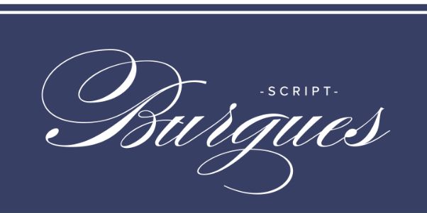 Burgues Script For Wedding Invitations