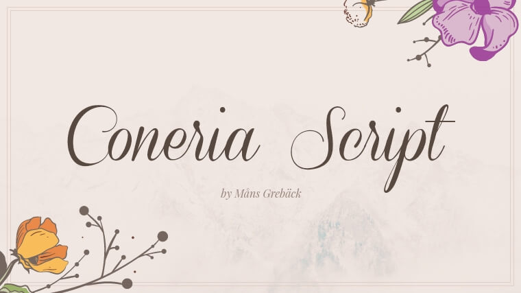 Coneria Script For Wedding Invitations