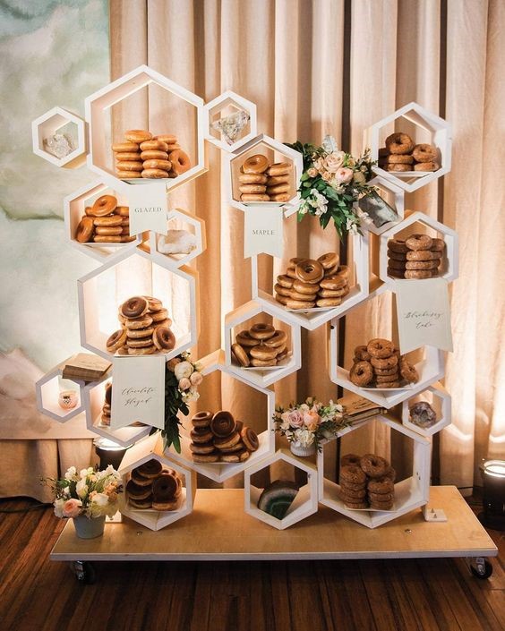 Doughnut Stack Wedding Dessert Table Ideas